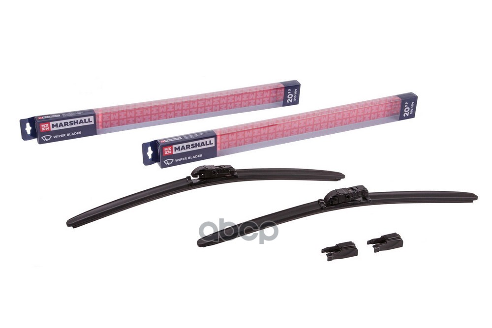 Комплект бескаркасных щеток стеклоочистителя  20”  51 см + 20”  51 см hook side pin pushpinch 19 mm MW8586 MARSHALL арт. MW8586