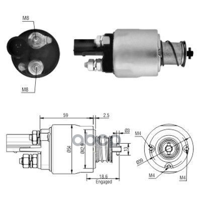 Реле втягивающее (OE) Audi A3 (8P1) MEAT & DORIA арт. 46126