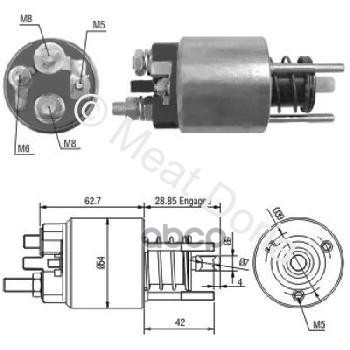 Реле втягивающее (OE) BMW 3 (E30) 324 d MEAT & DORIA арт. 46128