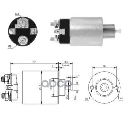 Реле втягивающее (OE) Hyundai H1-Starex MEAT & DORIA арт. 46167