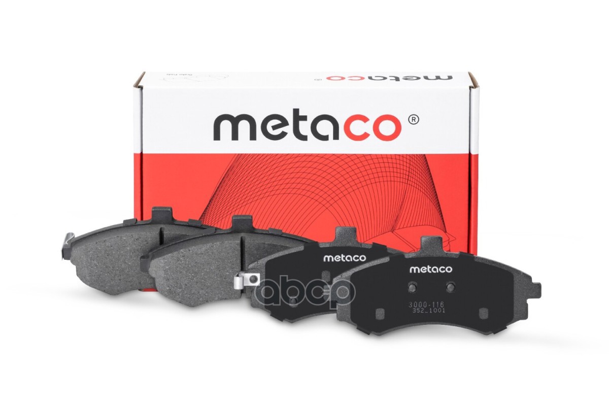 Колодки Тормозные Передние, Elantra (2000-2005)/Matrix (2001>) METACO арт. 3000-116