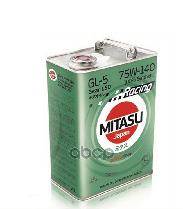 Масло Трансмиссионное Mitasu Racing Gear Oil Gl-5 75W140 Синтетическое 4 Л Mj4144 MITASU арт. MJ4144