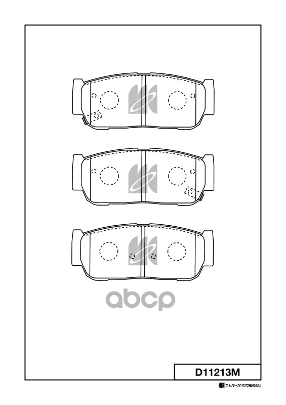 Колодки тормозные дисковые KIA MK KASHIYAMA арт. d11213m
