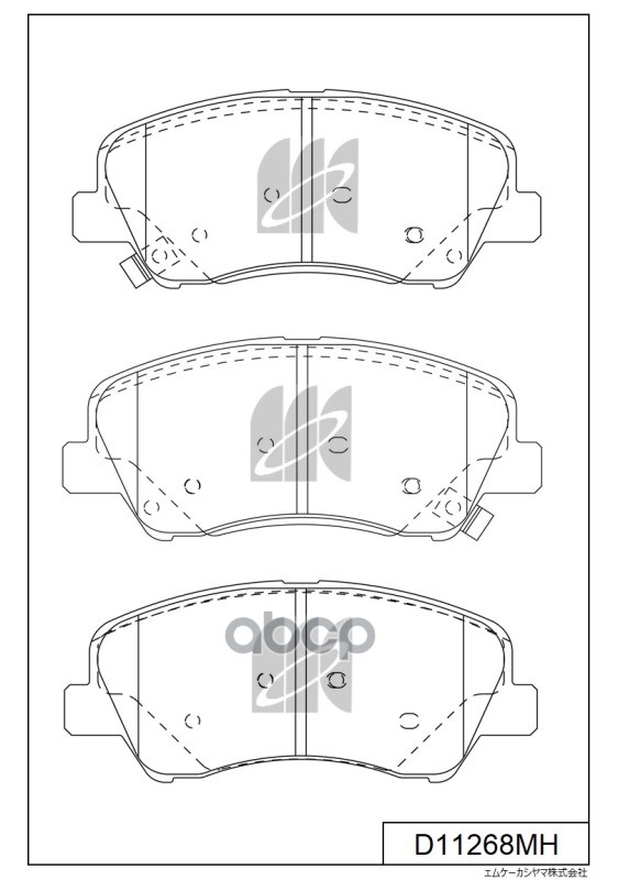 Колодки тормозные диск перед KIA RIO III (UB) 11 D11268MH MK KASHIYAMA арт. D11268MH