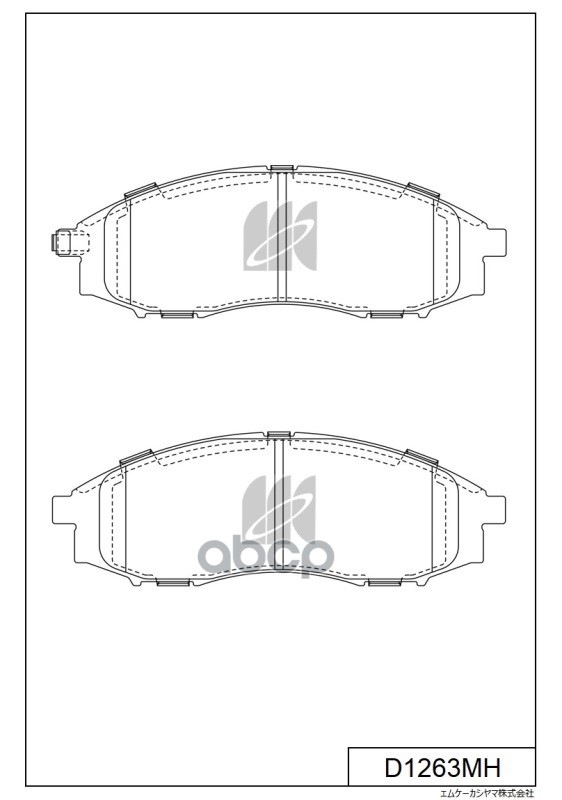 Колодки тормозные дисковые пер. Nissan Pick 2.4i,2.5Di 4WD 02- D1263MH MK KASHIYAMA арт. D1263MH