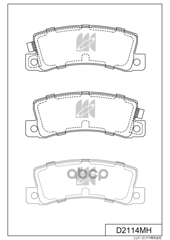 Колодки тормозные дисковые задн. TOYOTA CARINA E,CARINA II D2114MH MK KASHIYAMA арт. D2114MH