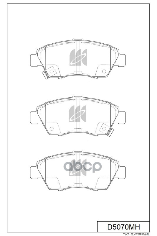 Колодки тормозные дисковые пер. HONDA CIVIC 1.3-1.8 95- D5070MH MK KASHIYAMA арт. D5070MH