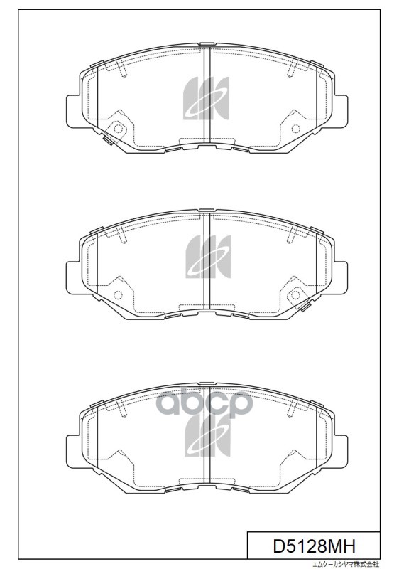 Колодки тормозные дисковые пер. Honda CR-V 2.0i 02- D5128MH MK KASHIYAMA арт. D5128MH