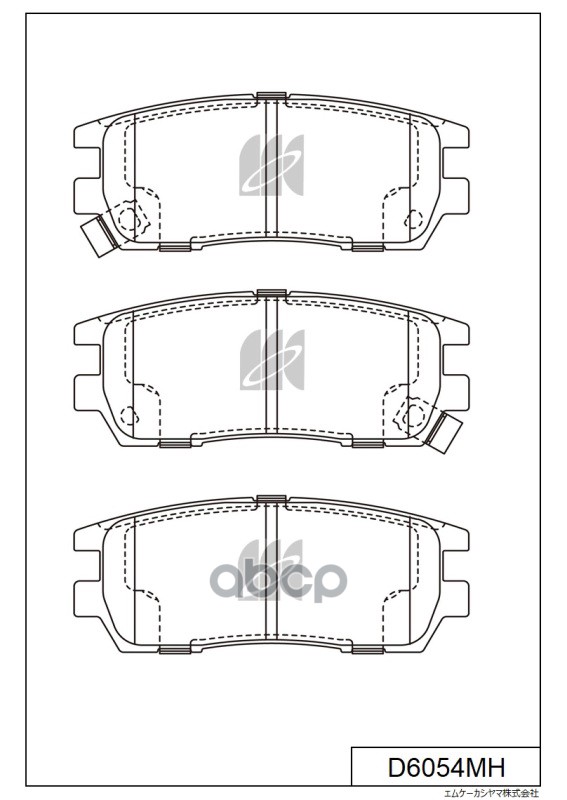 Колодки торм. дисковые MITSUBISHI PAJERO I,PAJERO II 3.0,3.5,2.5TD,L400 94- D6054MH MK KASHIYAMA арт. D6054MH