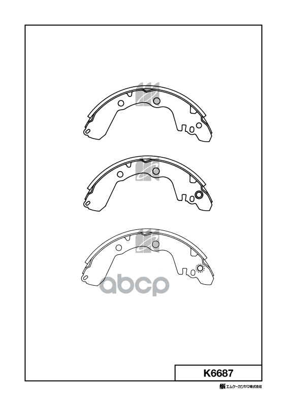 Колодки тормозные барабанные Mitsubishi MK KASHIYAMA арт. k6687
