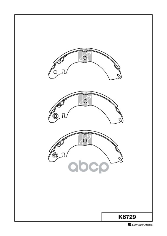 Колодки тормозные барабанные Mitsubishi Lancer Cedia CS,CT 00- K6729 MK KASHIYAMA арт. K6729