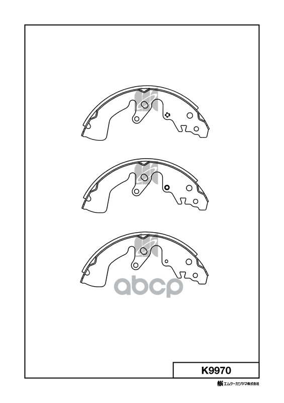 Колодки тормозные барабанные Suzuki Grand Vitara 1.6, 2.0, 1.9DDiS 05- K9970 MK KASHIYAMA арт. K9970