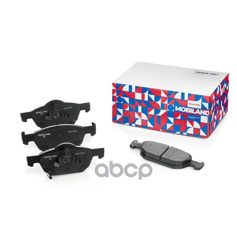 Колодки тормозные дисковые передние (4 шт.) с п/шум. пласт. для а/м HONDA ACCORD VIII (CU) 429101880 MOBILAND арт. 429101880