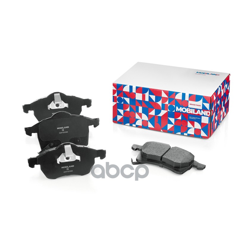 Колодки тормозные дисковые передние (4 шт.) с п/шум. пласт. для а/м OPEL ASTRA H (A04) 429102390 MOBILAND арт. 429102390