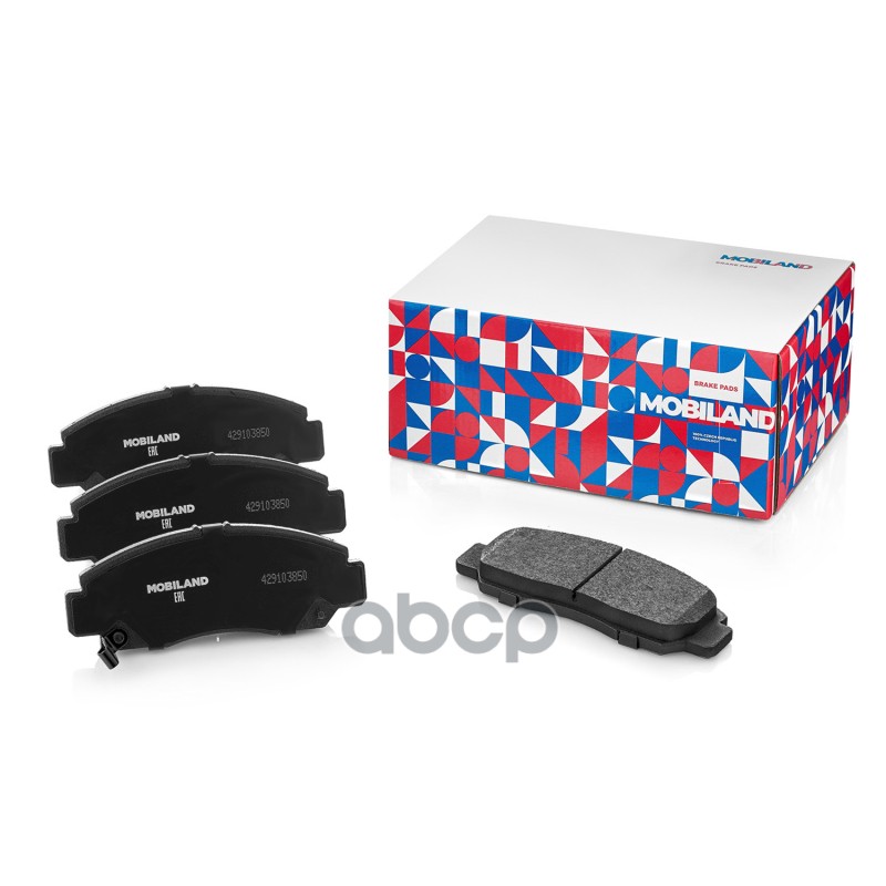 Колодки тормозные дисковые передние (4 шт.) с п/шум. пласт. HONDA CIVIC VII Hatchback (EU, EP, EV) [ MOBILAND арт. 429103850