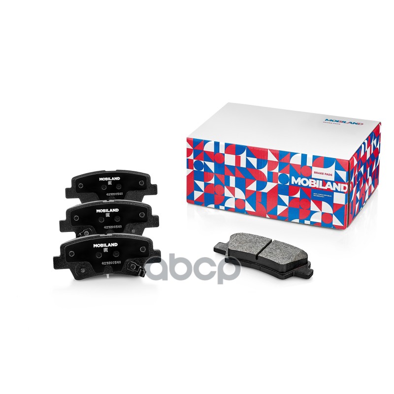 Колодки тормозные дисковые задние (4 шт.) с п/шум. пласт. для а/м KIA OPTIMA III [не эл. cтоян. торм.] 429200540 MOBILAND арт...