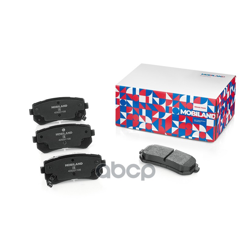 Колодки тормозные дисковые задние (4 шт.) с п/шум. пласт. HYUNDAI i30 (FD), i20 I (PB, PBT) MOBILAND арт. 429201100