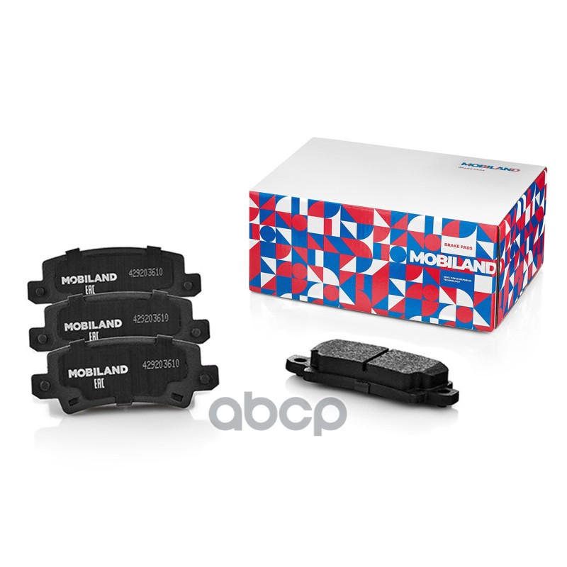 Колодки тормозные дисковые задние (4 шт.) с п/шум. пласт. TOYOTA COROLLA седан (_E12_) MOBILAND арт. 429203610