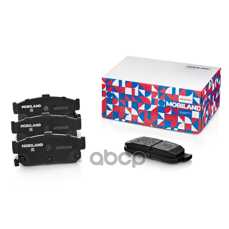 Колодки тормозные дисковые задние (4 шт.) с п/шум. пласт. NISSAN ALMERA I (N15), ALMERA II (N16) [зв MOBILAND арт. 429203690