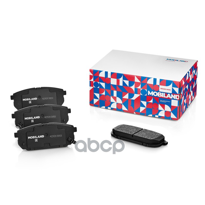 Колодки тормозные дисковые задние (4 шт.) с п/шум. пласт. для а/м KIA SORENTO I (JC) [звук. датч.] 429203850 MOBILAND арт. 42...