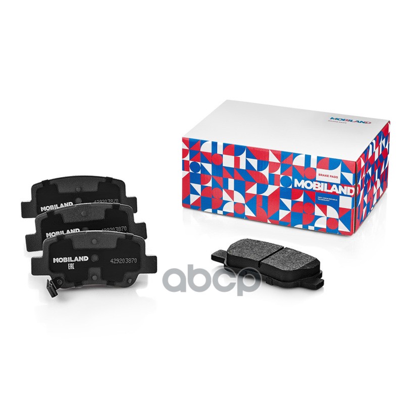 Колодки тормозные дисковые задние (4 шт.) с п/шум. пласт. TOYOTA AVENSIS седан (_T27_), [звук. датч. MOBILAND арт. 429203870