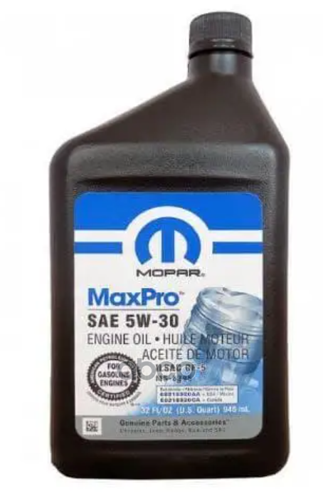 MOPAR Масло Моторное Mopar Sn 5W-30 Синтетическое 0,946 Л 68518204Aa