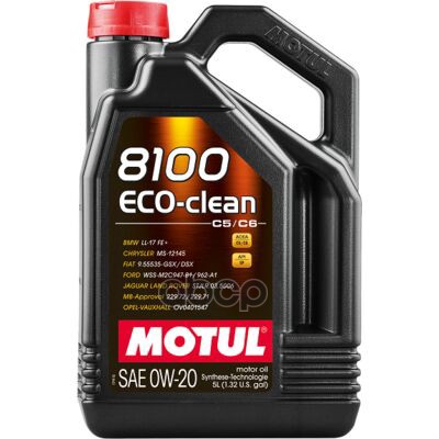 MOTUL Масло моторное MOTUL ECO-clean 8100  SAE 0w-20  5л