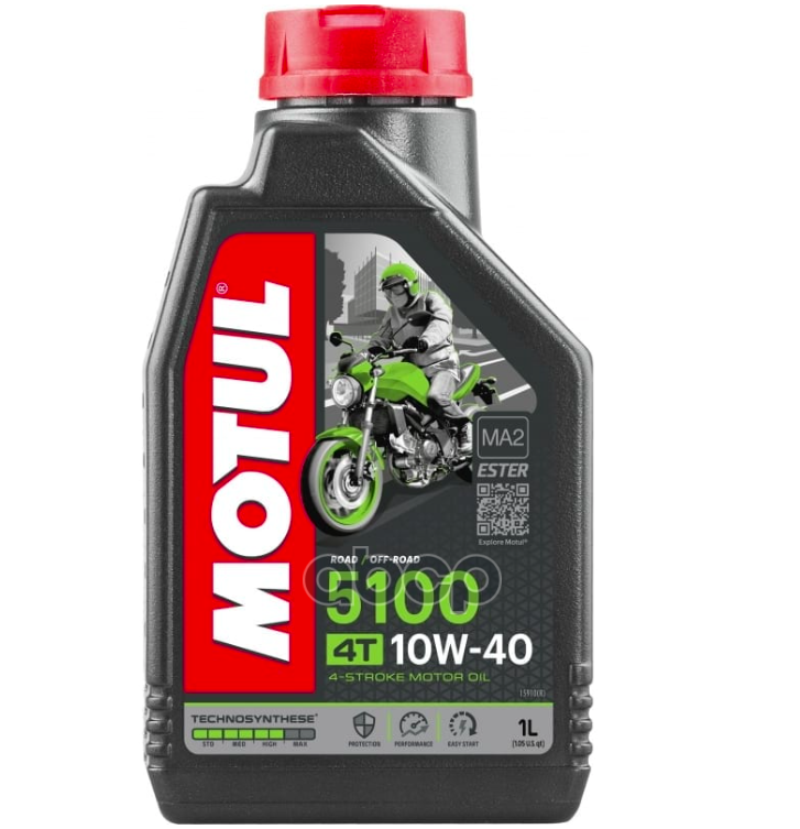 Масло Моторное Motul 5100 4T 10W-40 Синтетическое 1 Л 112124 MOTUL арт. 112124