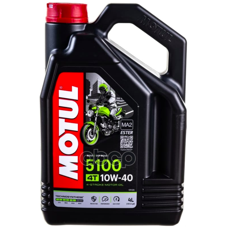 Масло моторное Motul 5100 4T 10W-40 синтетическое 4 л 112125 MOTUL арт. 112125