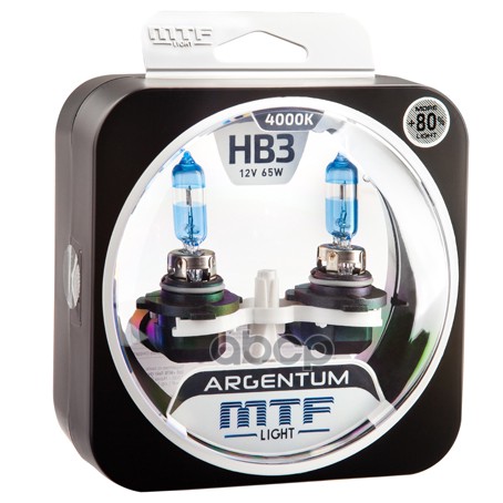 Галогенные Автолампы Серия Argentum +80 Hb39005, 12V, 65W, Комплект H8a12b3 MTF Light арт. H8A12B3