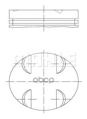 Поршень Двс Mercedes-Benz: Gl-Class Gl 450 06-, S-Clasu Su450/S 450 4-Matic 05- Mahle/Knecht арт. 0052401
