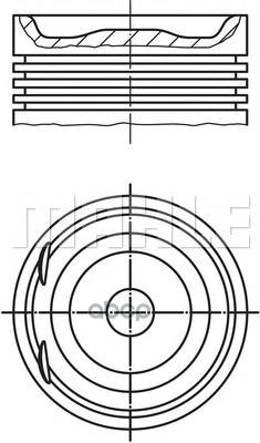 Поршень Двс Opel: Astra G Наклонная Задняя Часть 2.0 Opc 98-09 Mahle/Knecht арт. 0122000