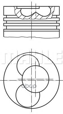 Поршень Двс Audi. Vw 1.9Tdi 1Z/Afn  =79.5 1.75X2x3 Std 1/2Cyl  95> Mahle/Knecht арт. 0304000