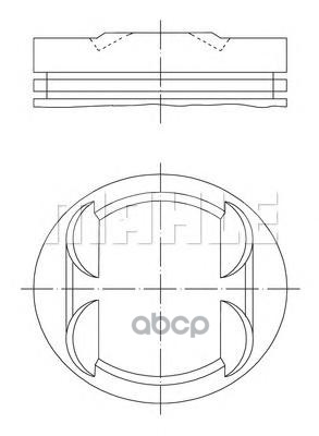 Поршень Двс Audi A4/A6 2.4 V6 30V Bdw =81 1.2X1.5x2 Std 01> Mahle/Knecht арт. 0331800