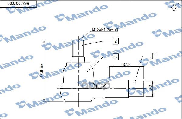 Наконечник рулевой тяги KIA RIO (DC) Mando арт. DSA020509