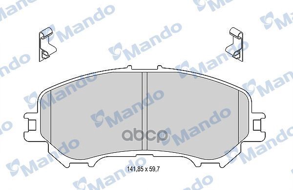 Колодки тормозные дисковые перед Mando арт. MBF015287