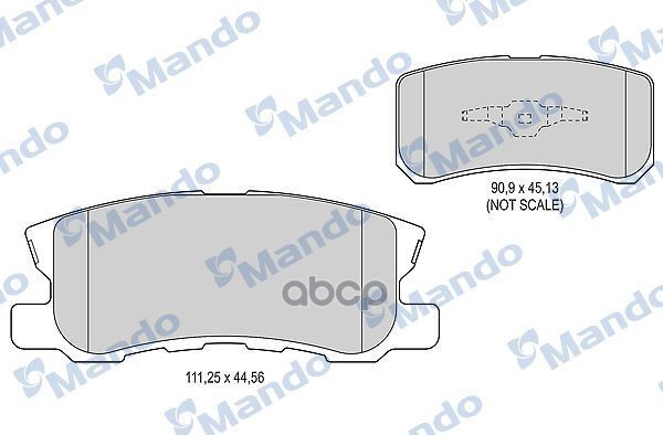 Колодки тормозные дисковые зад Mando арт. MBF015452