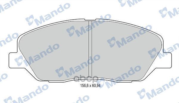 Колодки тормозные дисковые перед Mando арт. MBF015551