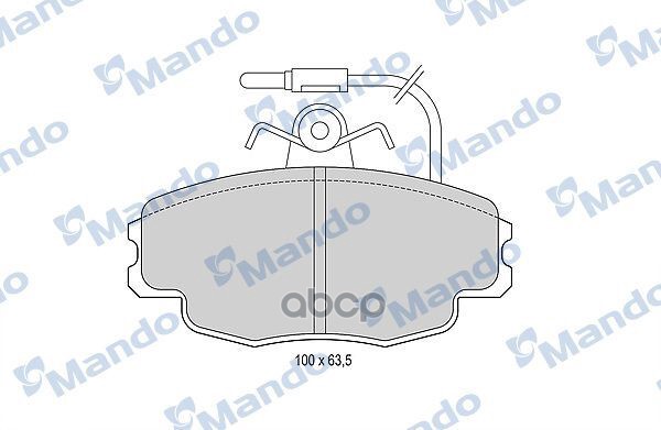 Колодки тормозные дисковые перед Mando арт. MBF015936