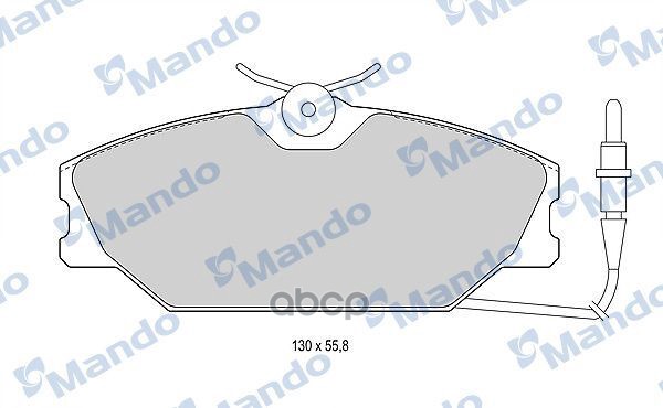Колодки тормозные дисковые перед Mando арт. MBF016021