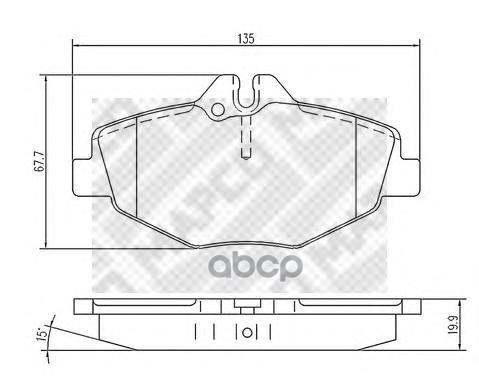 Комплект тормозных колодок  дисковый тормоз Mapco арт. 6745