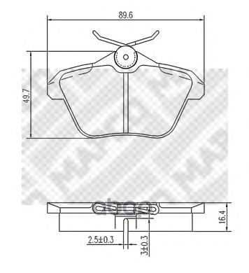 Комплект тормозных колодок  дисковый тормоз Mapco арт. 6773