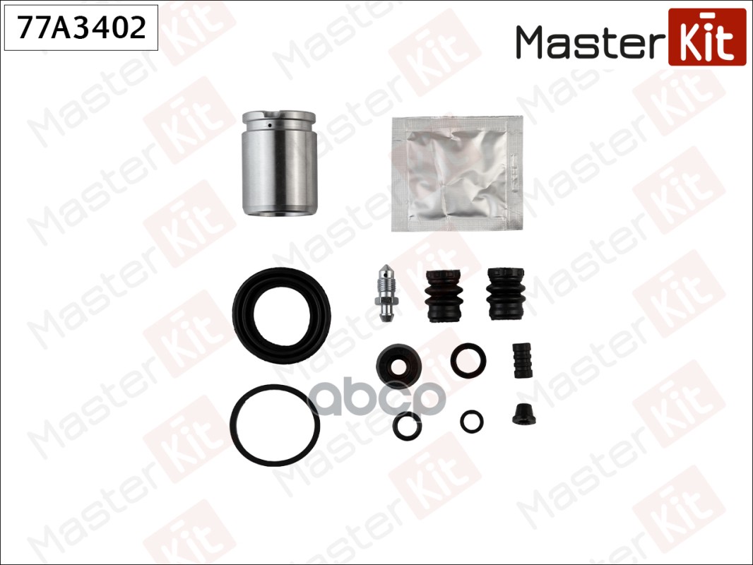 Ремкомплект тормозного суппорта + поршень с механизмом Nissan ALMERA II (N16) 2000 -, PRIMER MasterKit арт. 77A3402