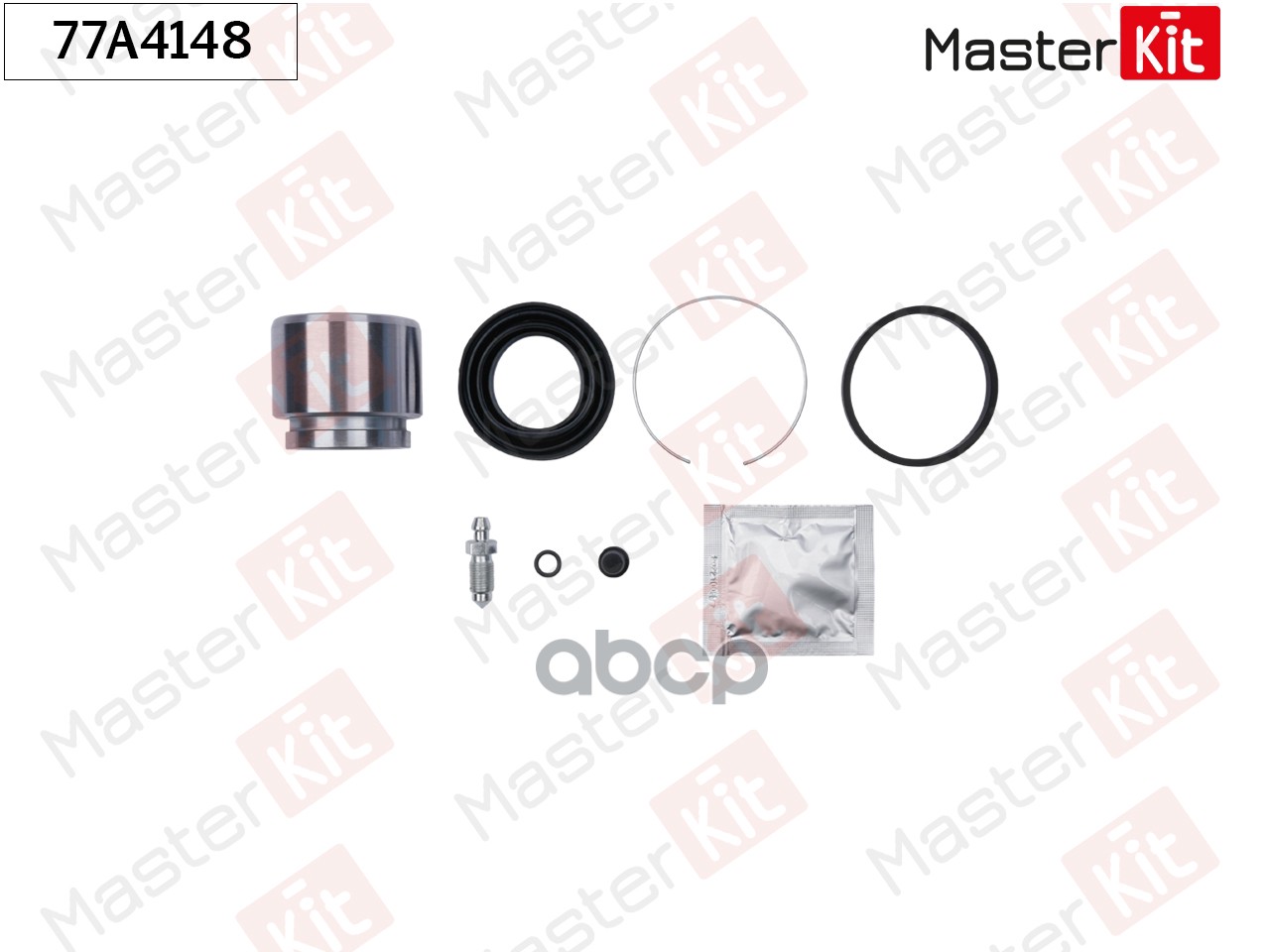 Ремкомплект тормозного суппорта+поршень Mitsubishi L 300 III автобус (P0_W, P1_W, P2_W) 198 MasterKit арт. 77A4148