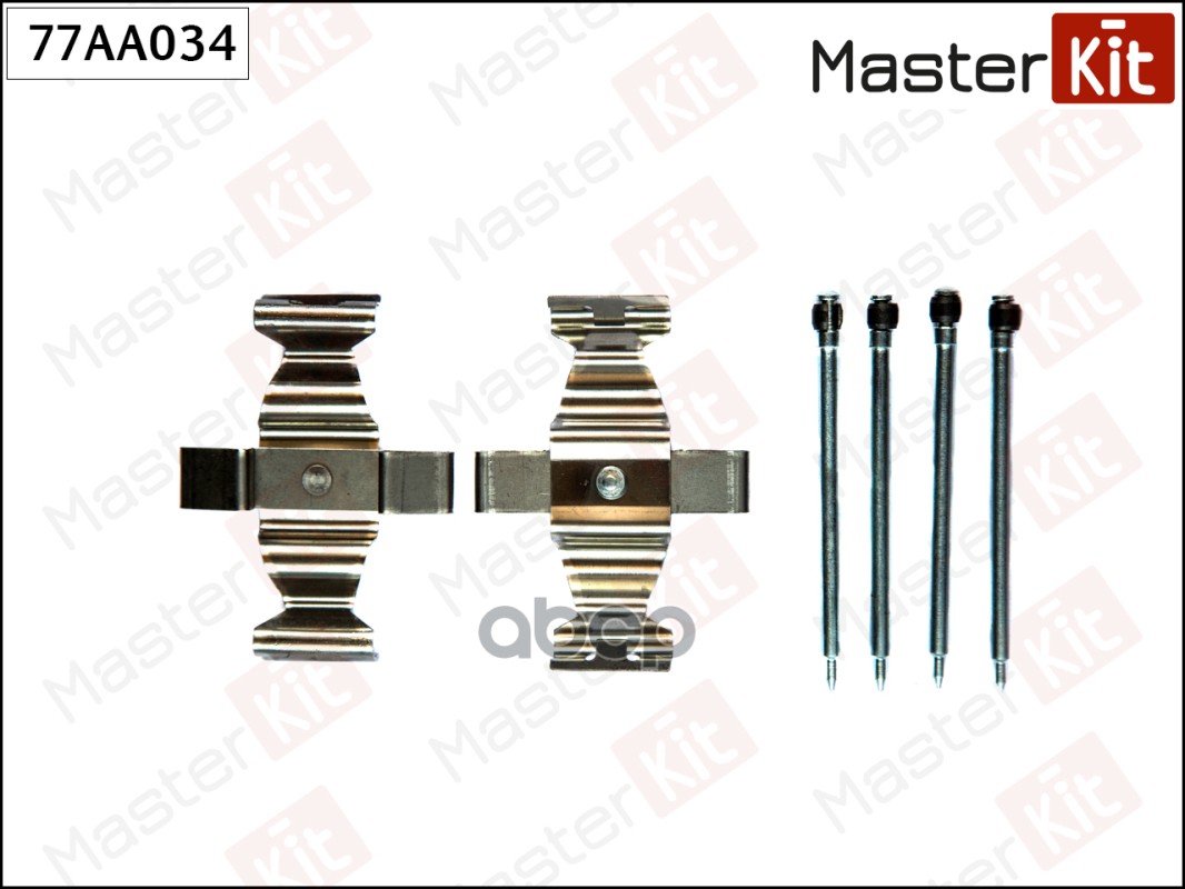 77AA034 Комплект установочный тормозных колодок Mercedes-Benz C-CLASS (W203) 2000 - 2007 MasterKit арт. 77aa034