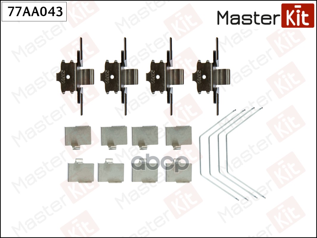 Комплект установочный тормозных колодок MAZDA 6 07- 77AA043 MasterKit арт. 77AA043