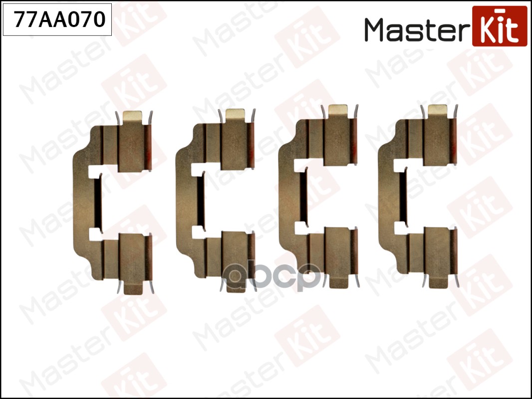 Комплект установочный тормозных колодок MERCEDES Vaneo 02- 77AA070 MasterKit арт. 77AA070