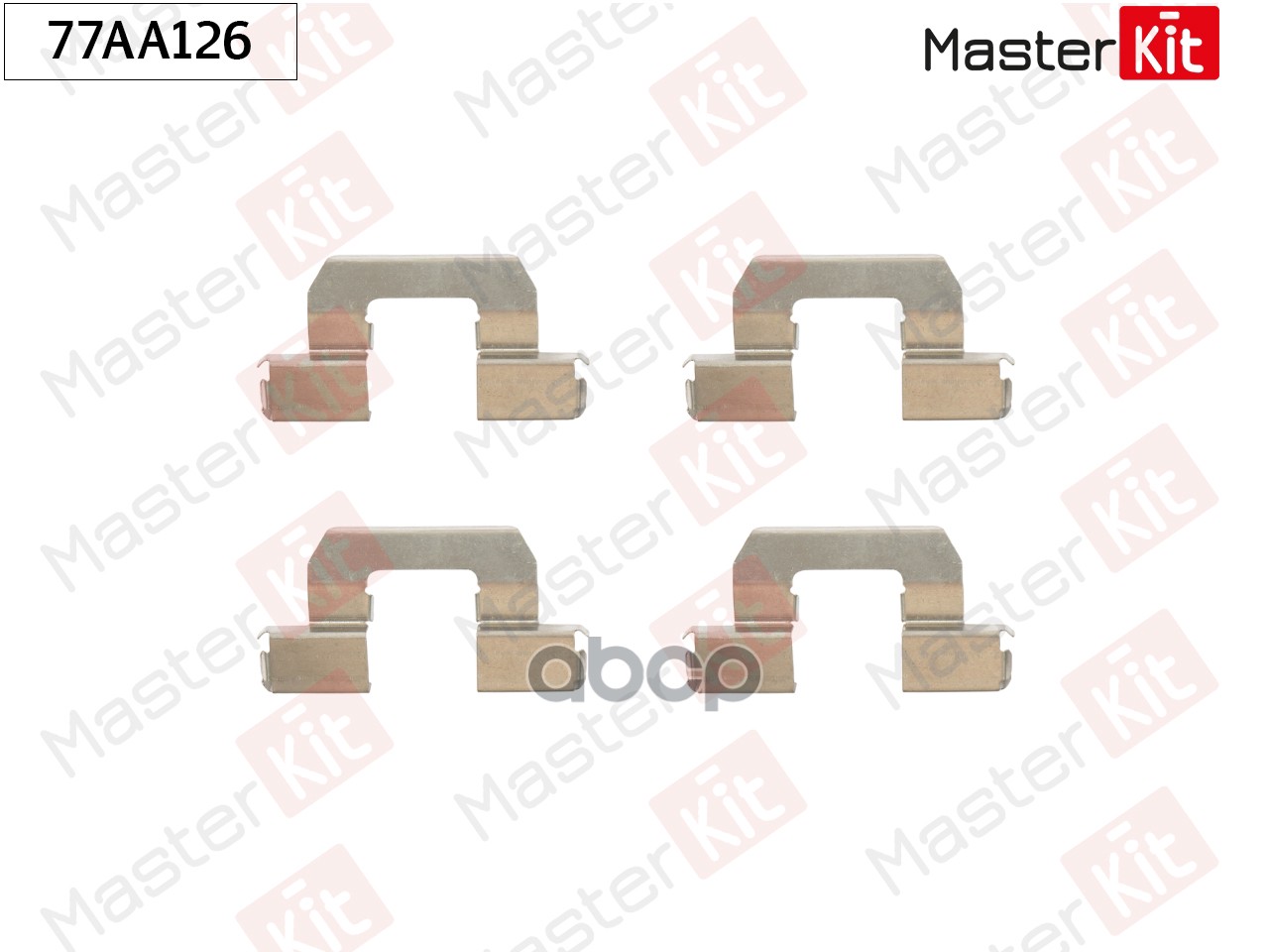 Комплект установочный тормозных колодок Mitsubishi LANCER III (C1_A, C6_A) 1983 - 1990 77AA126 MasterKit арт. 77AA126