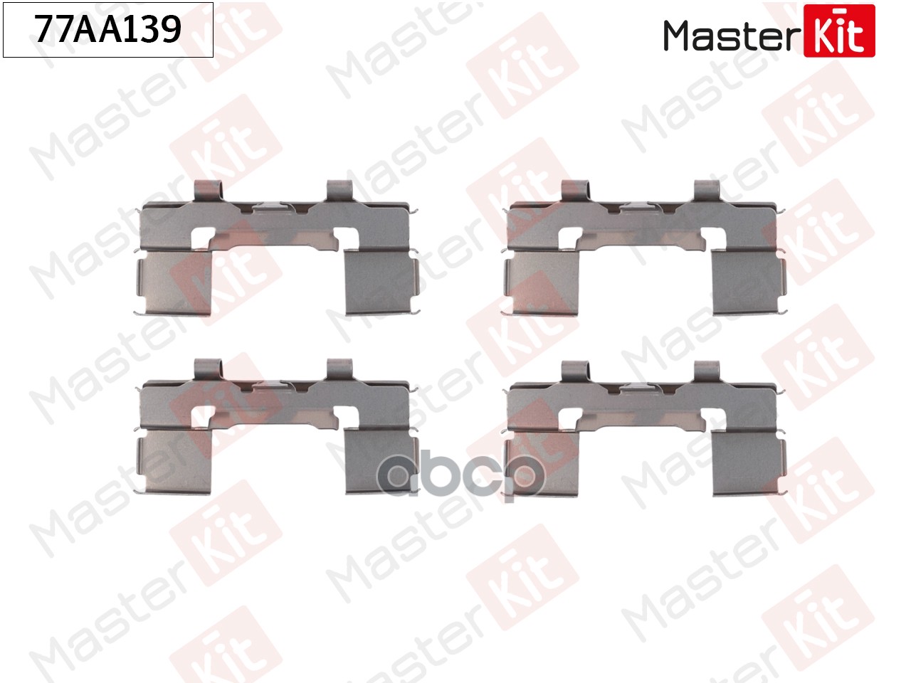 Комплект установочный тормозных колодок Nissan Vanette(C22) 86-11 MasterKit арт. 77AA139