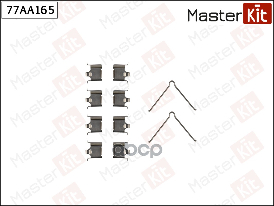 Комплект установочный тормозных колодок Nissan PRIMERA (P12) 2002 - MasterKit арт. 77AA165